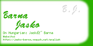 barna jasko business card